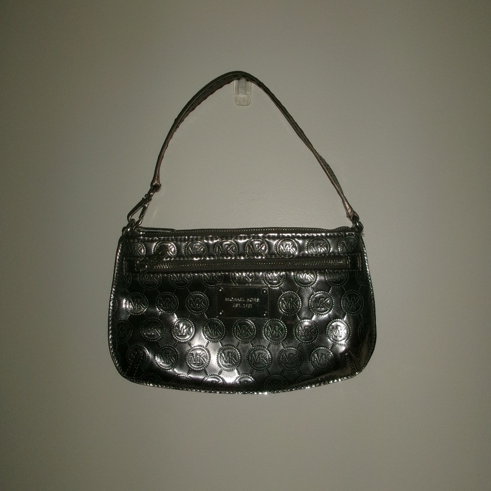 Silver metallic vintage Michael Kors shoulder bag/clutch